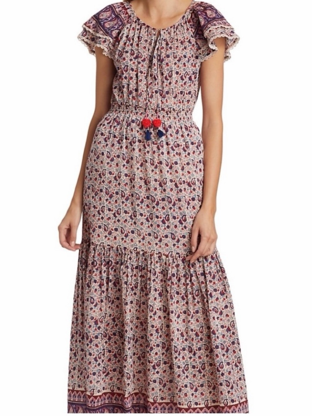 Alicia Bell Lola Paisley-Print Maxi Dress SZ L worn 1x